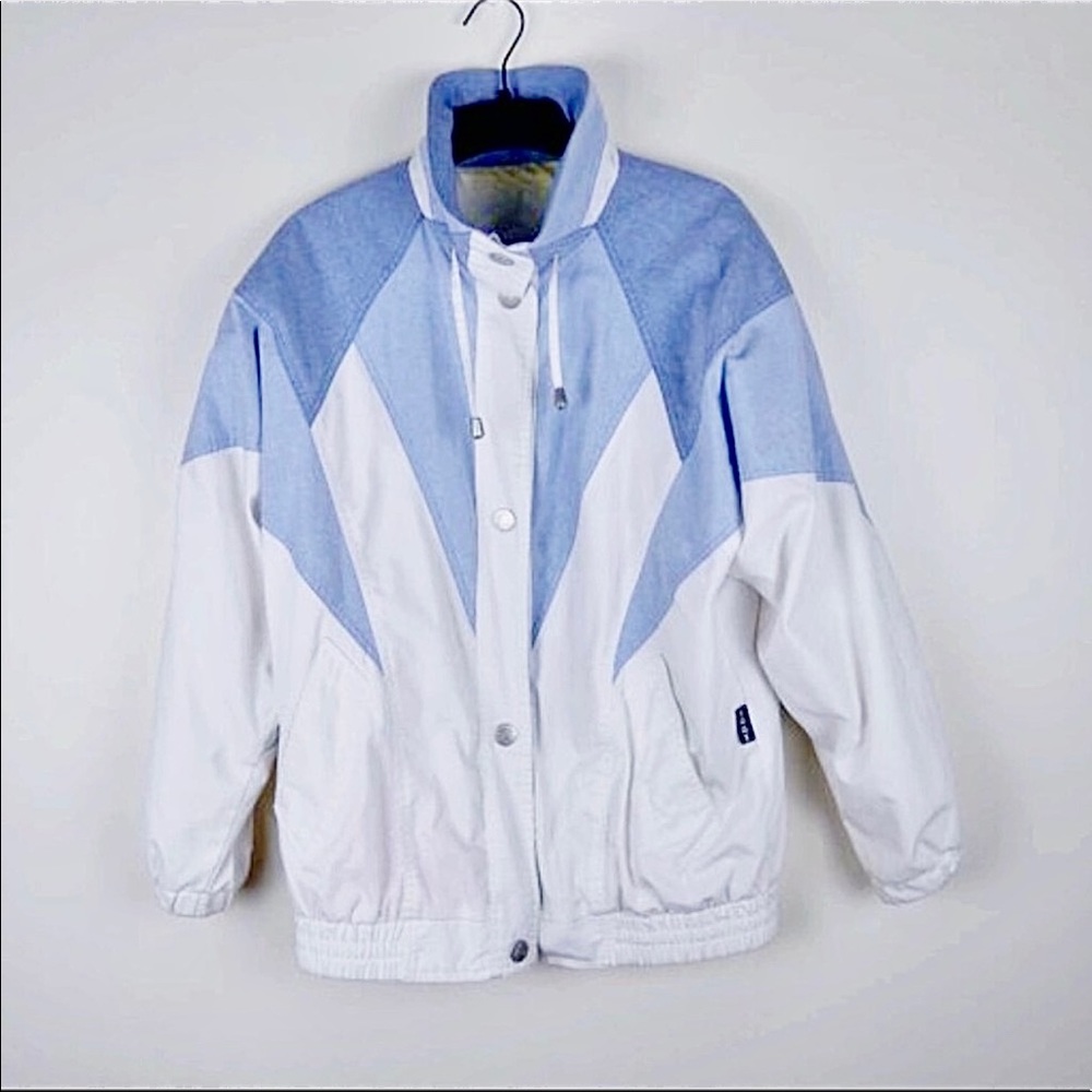- Vintage 80s white sports jacket size Small